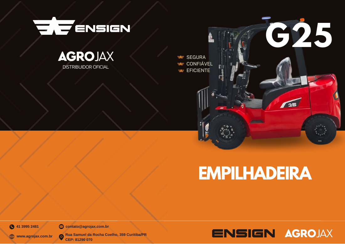 Capa do catálogo ENSIGN G25